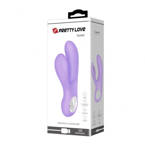 PRETTY LOVE - Dotted Massage Vibrator Wand Masturbator (Chargeable - Purple)